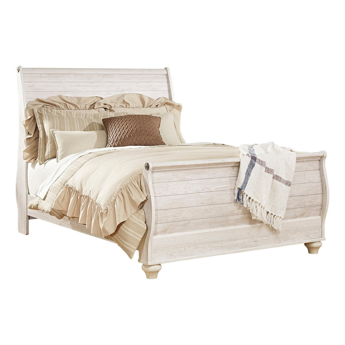 Willowton Sleigh Bed Ash-B267B4