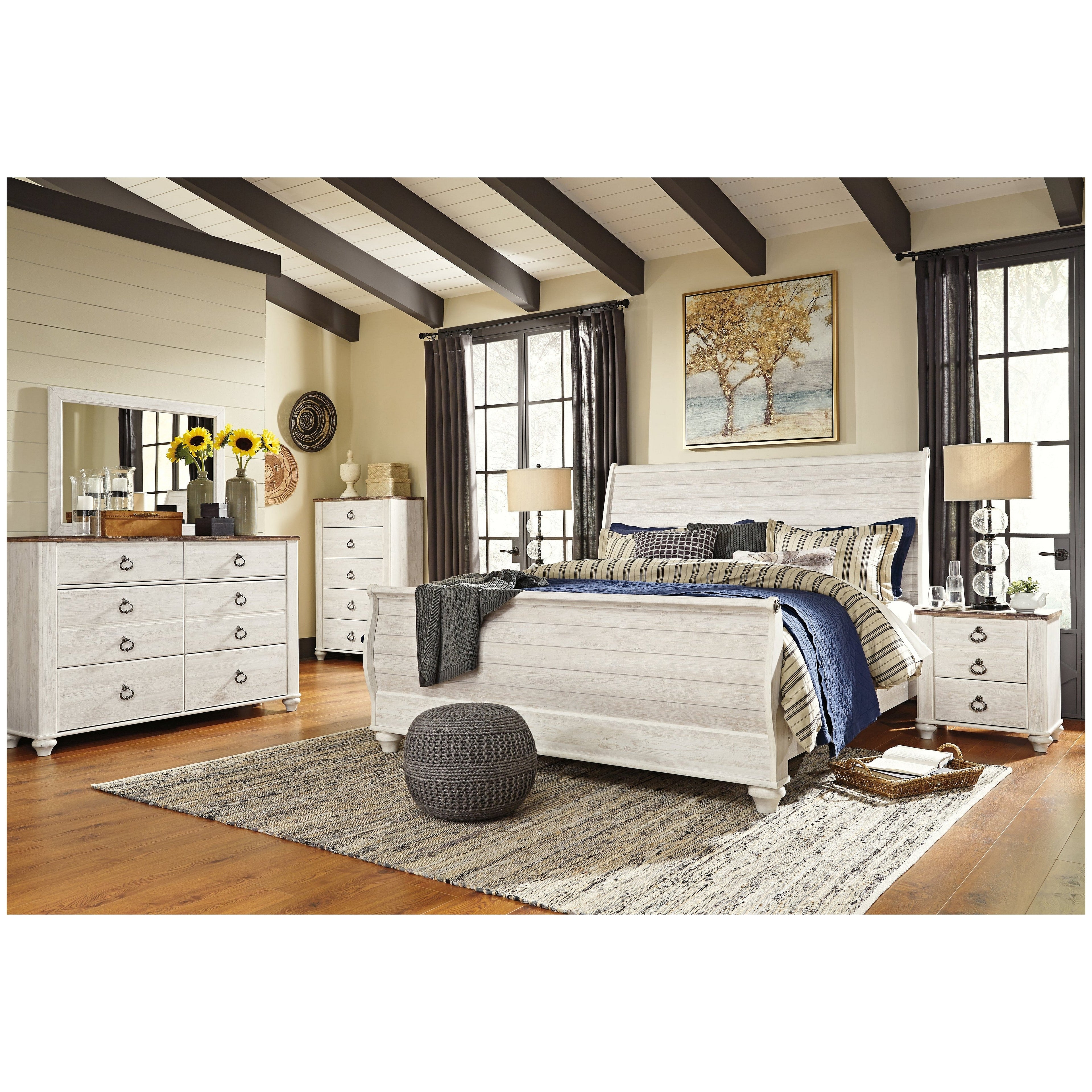 Willowton Sleigh Bed