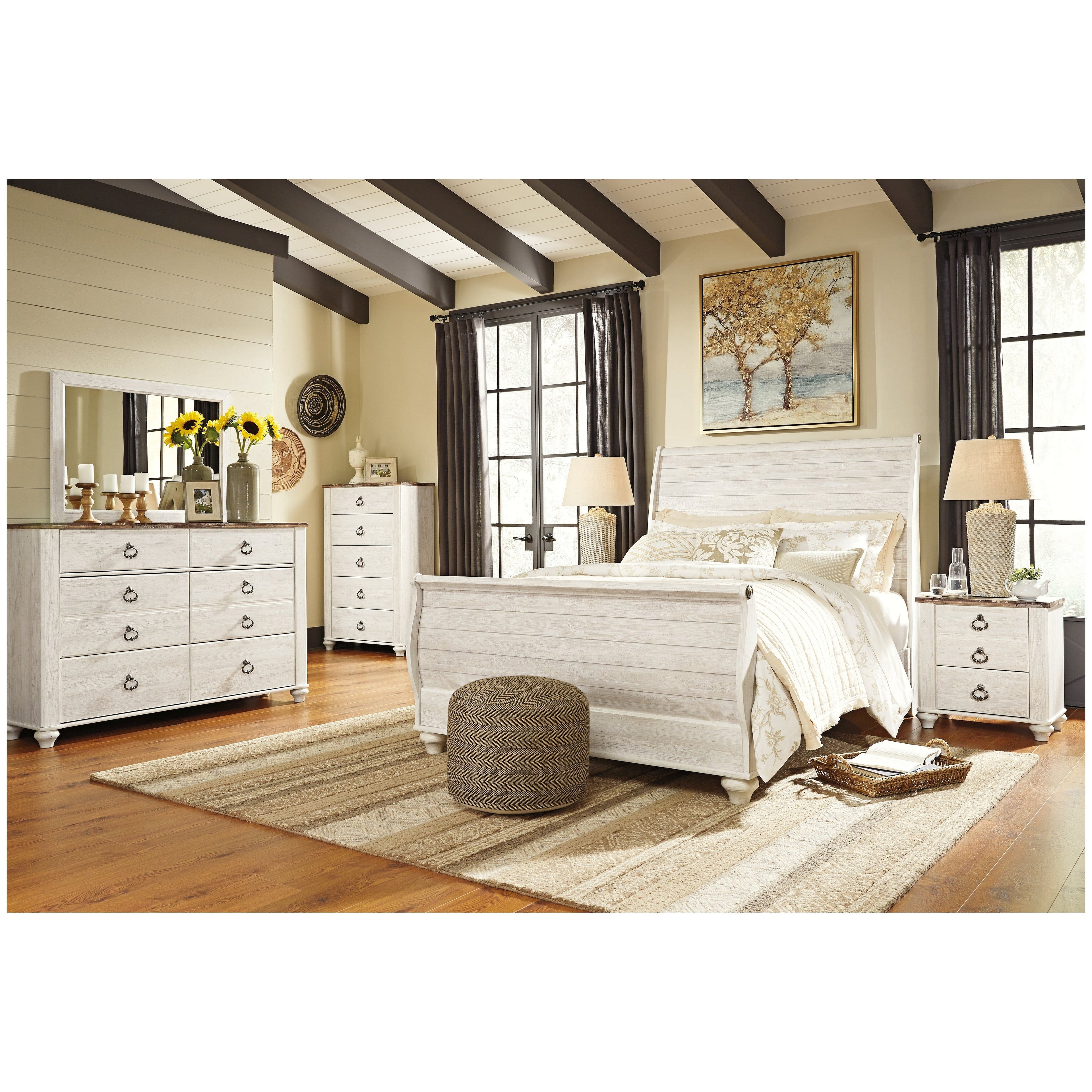 Willowton Sleigh Bed