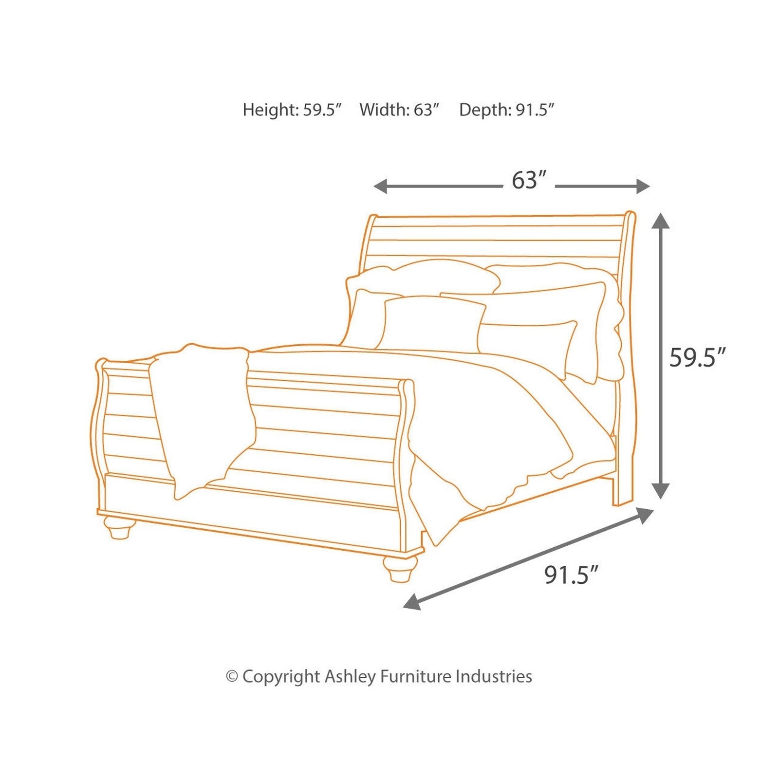 Willowton Sleigh Bed