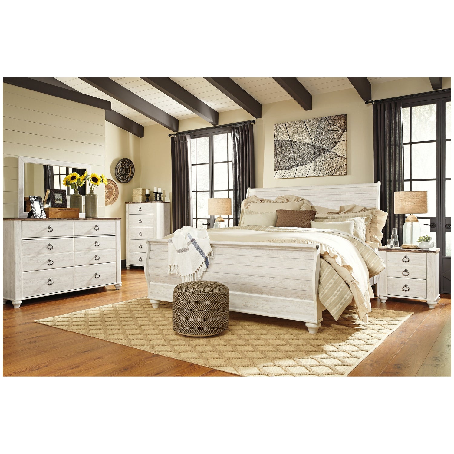 Willowton Sleigh Bed